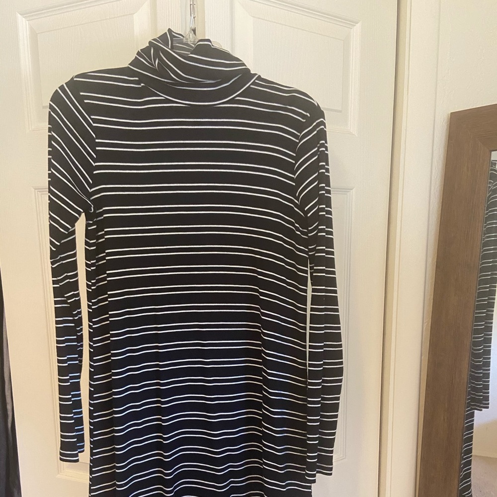 Turtle neck long sleeve dress